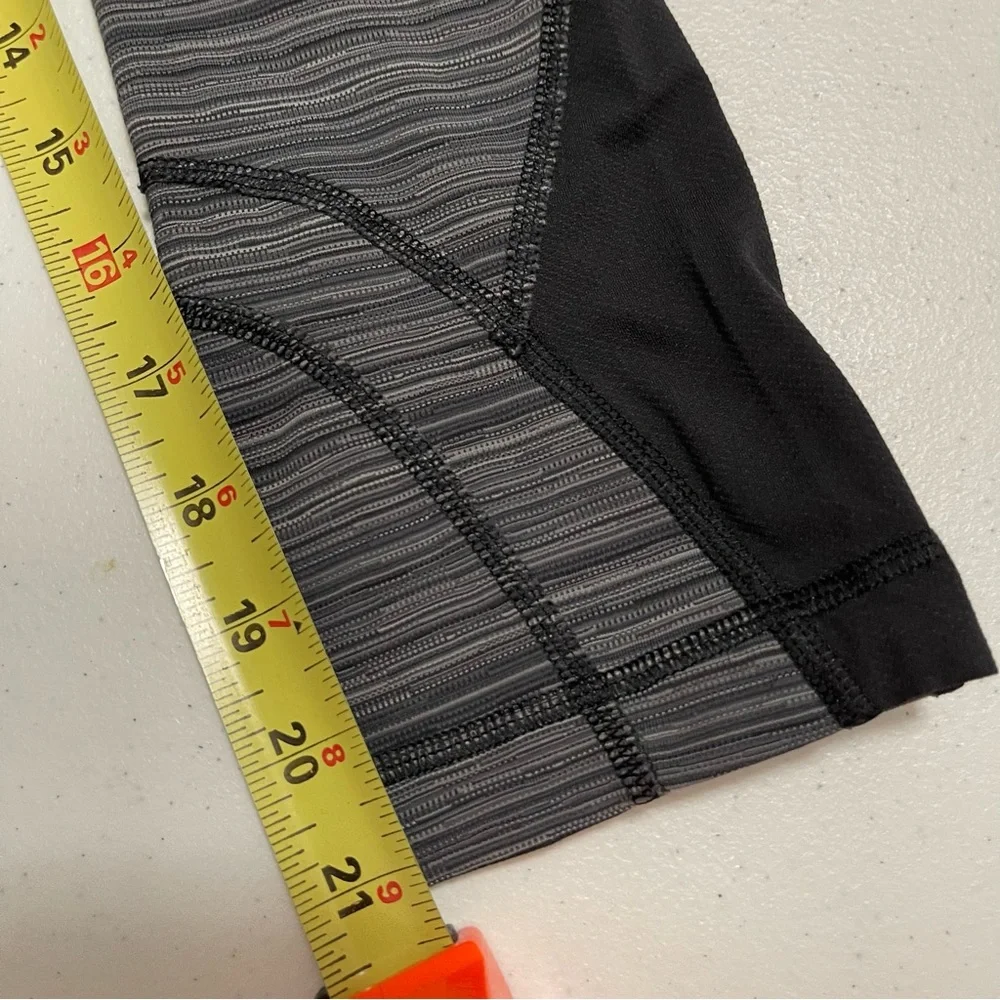 Lululemon Run Inspire Crop II Cyber Stripe Gray 2